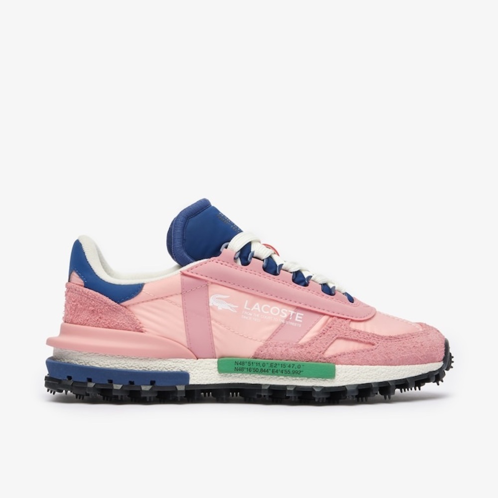 🔼Lacoste Elite Suede Leather Active Athletic Sneakers Pink Retro Vintage 8